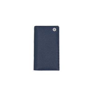 10657-BVLGARI/Bulgari Bifold Blue Calf Leather Wallet